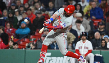 Kyle Schwarber's late blast spoils Ranger Suarez gem in Red Sox 3-1 loss to Phillies
