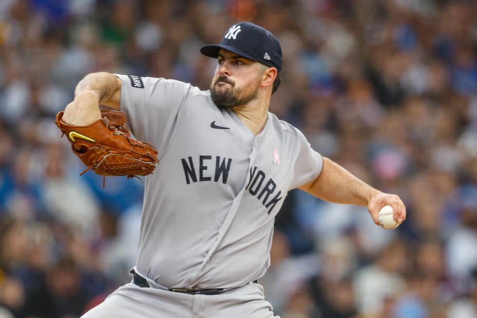 Control's an issue for Yankees' Carlos Rodón in his season debut
