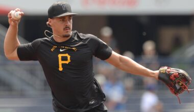 Jun 25, 2026; Pittsburgh, Pennsylvania, USA;  Pittsburgh Pirates shortstop Konnor Griffin (6) warms up before the game against the Seattle Mariners at PNC Park. Mandatory Credit: Charles LeClaire-Imagn Images