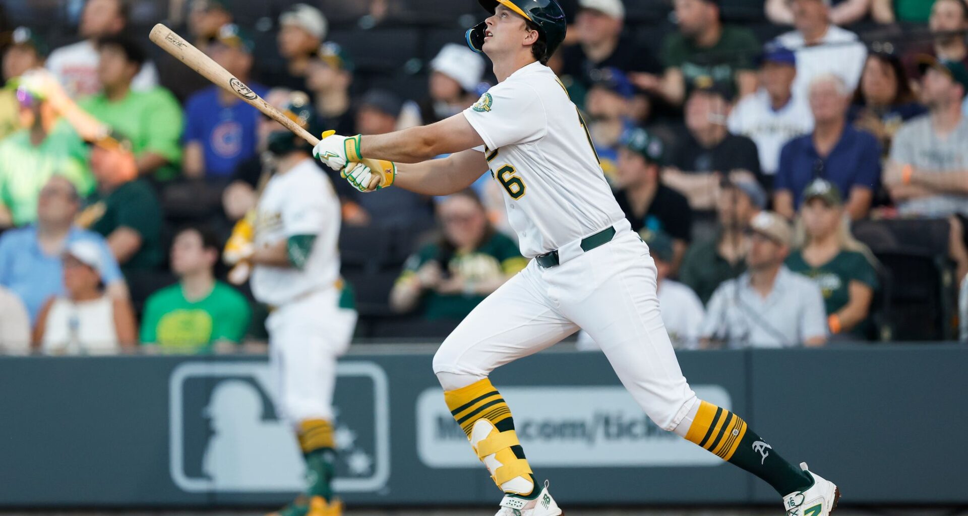 Bolte hits 1st MLB homer and A's go deep 5 more times in Las Vegas for 7-5 win over Brewers