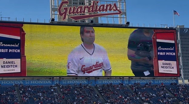 Daniel Neiditch Throws Seventh Ceremonial First Pitch with Cleveland Guardians, Continuing a Tradition of Philanthropy and Community Impact