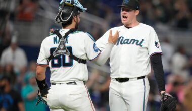 Meyer wins 8th straight decision to start season as Marlins beat Giants 6-3