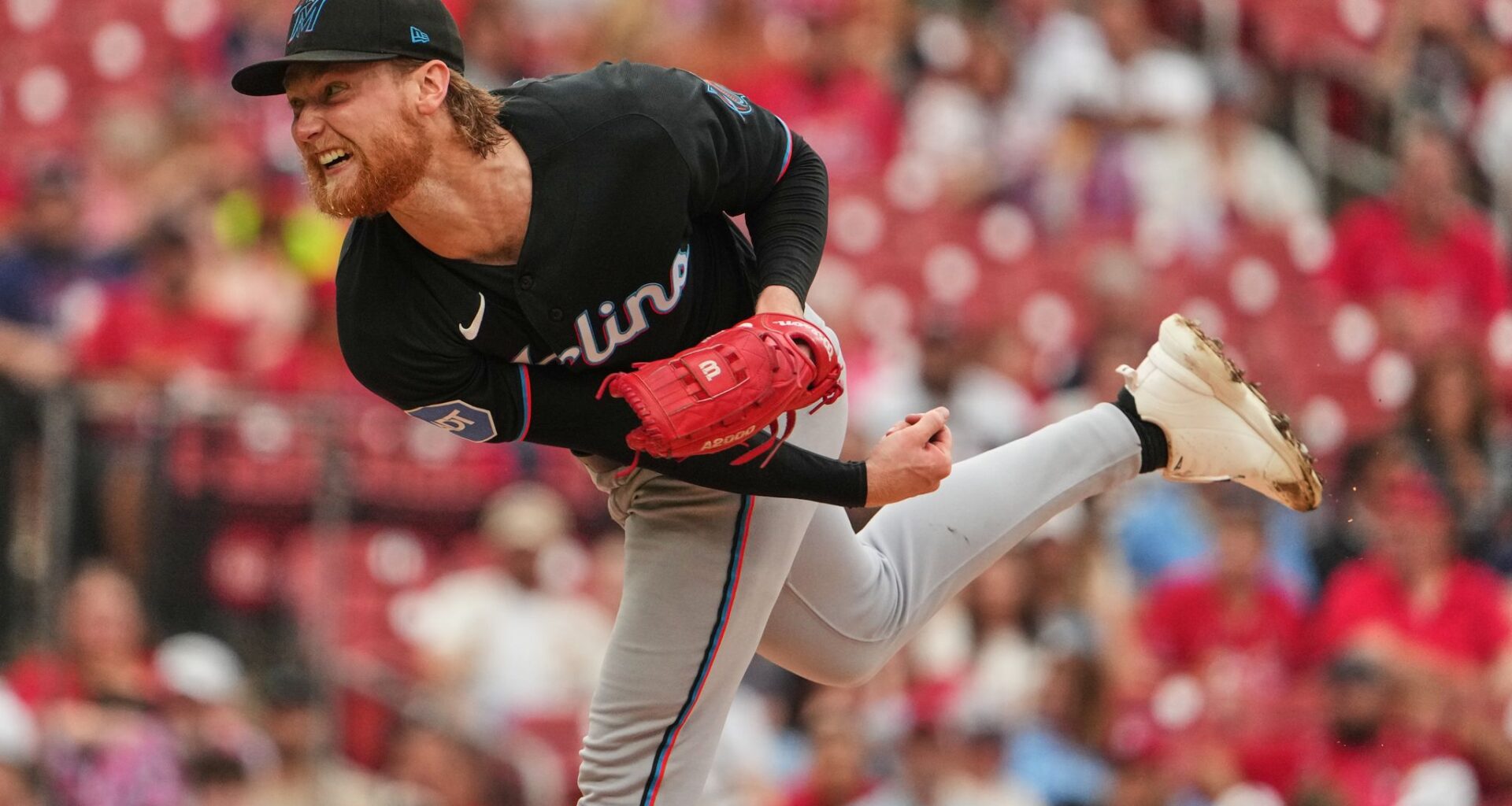 Max Meyer leads the Marlins to a 4-0 win over the Cardinals to improve his record to 9-0