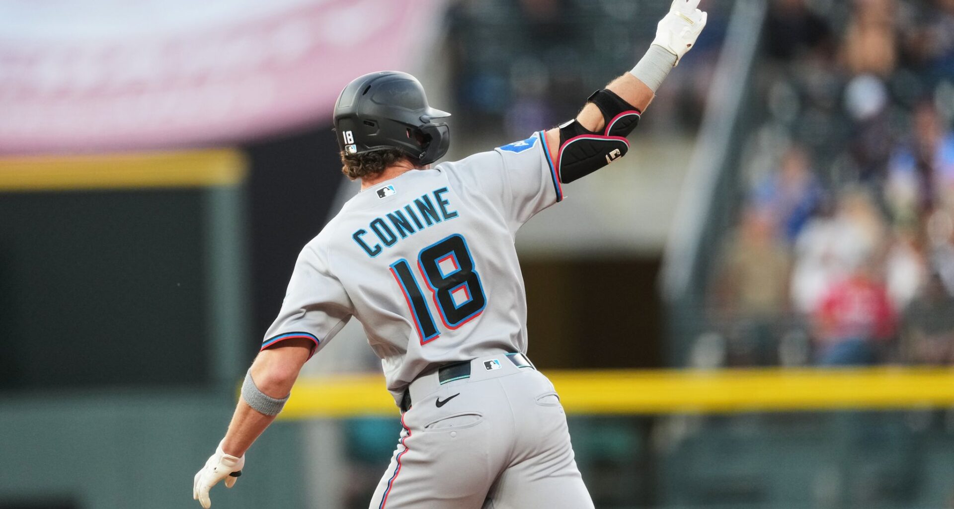 Conine smashes 3-run homer, Alcantara improves to 6-0 in June as Marlins beat Rockies 10-7