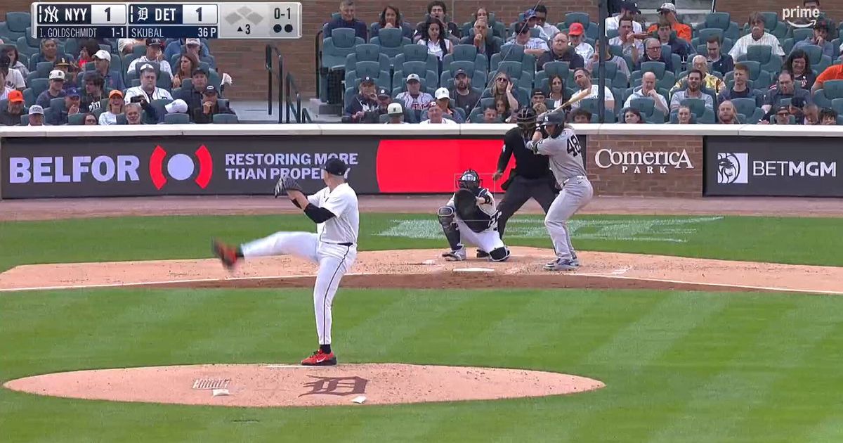 Goldschmidt Torches Skubal Twice as Yankees Win Series in Detroit, 4-2
