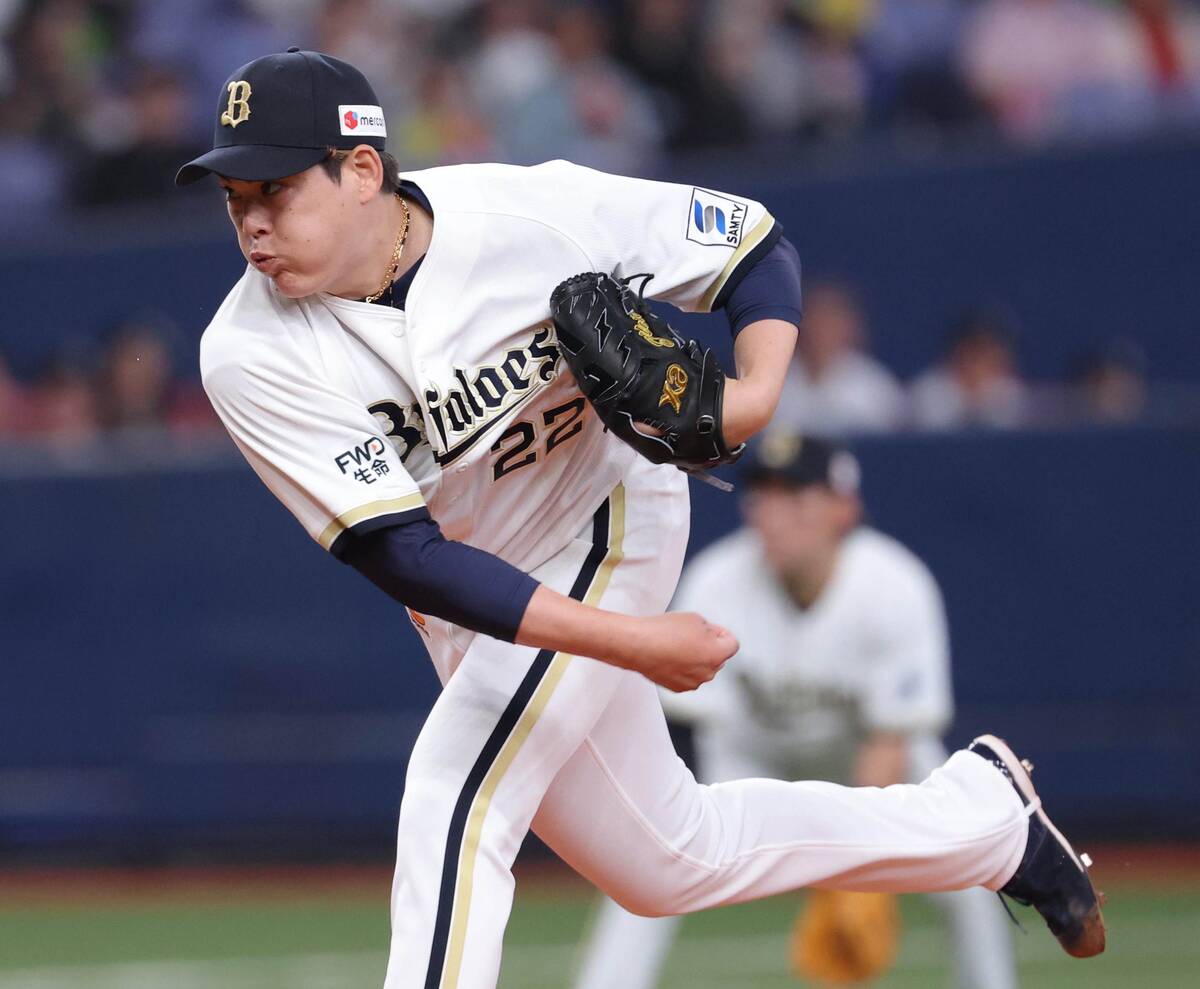 Orix Buffaloes starting Alen Kuri (Photo by Haruko Yoshimura)