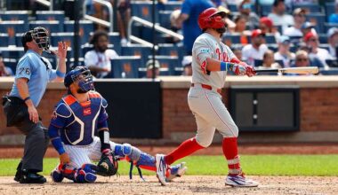 Schwarber sets Phils record with 30th home run