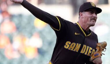 Padres' Marinaccio and Stammen disciplined for hitting Orioles batter Henderson with a pitch