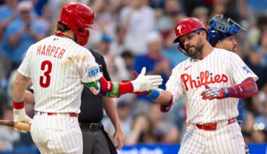 Bryce Harper makes adjustments, makes history again with Kyle Schwarber in Phillies romp