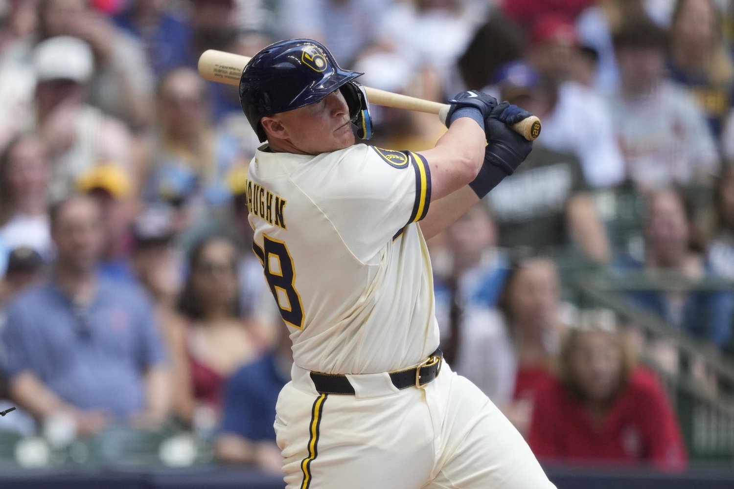 Why Andrew Vaughn is the Odd Man Out in Wednesday Night's Brewers Lineup - Brewers