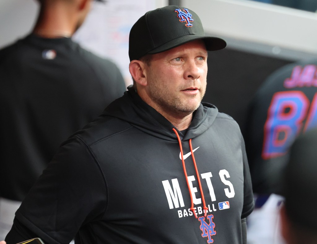 Mets interim manager Andy Green watches the action during the Mets' 2-1 loss to the Phillies on June 26, 2026 at Citi Field.