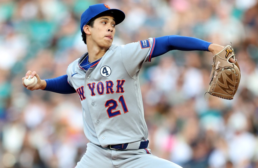 Jonah Tong, who struggled in the Mets' loss on Tuesday night, was sent back to the minors.