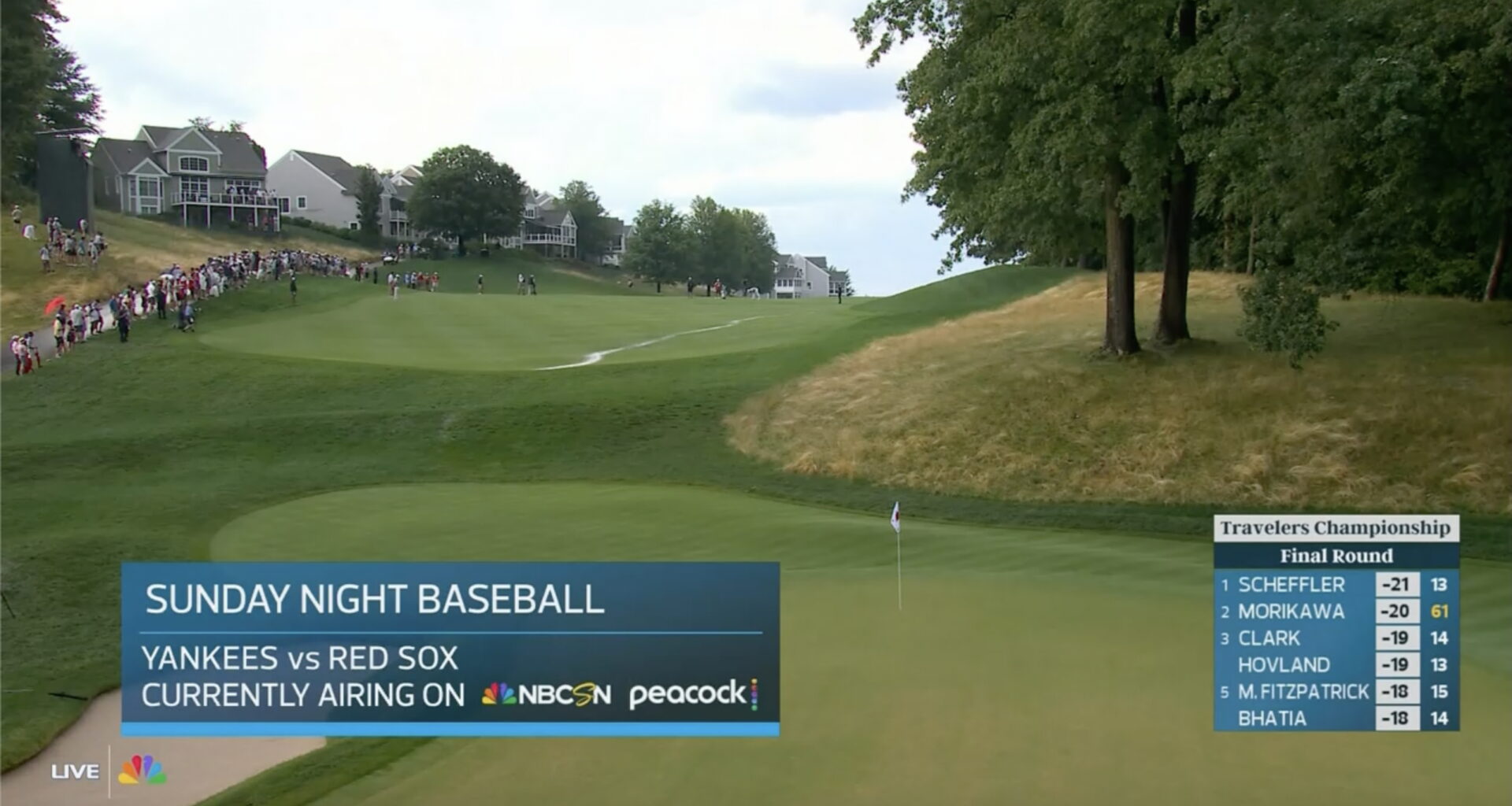 NBC sticks with Travelers Championship after delay over Yankees-Red Sox