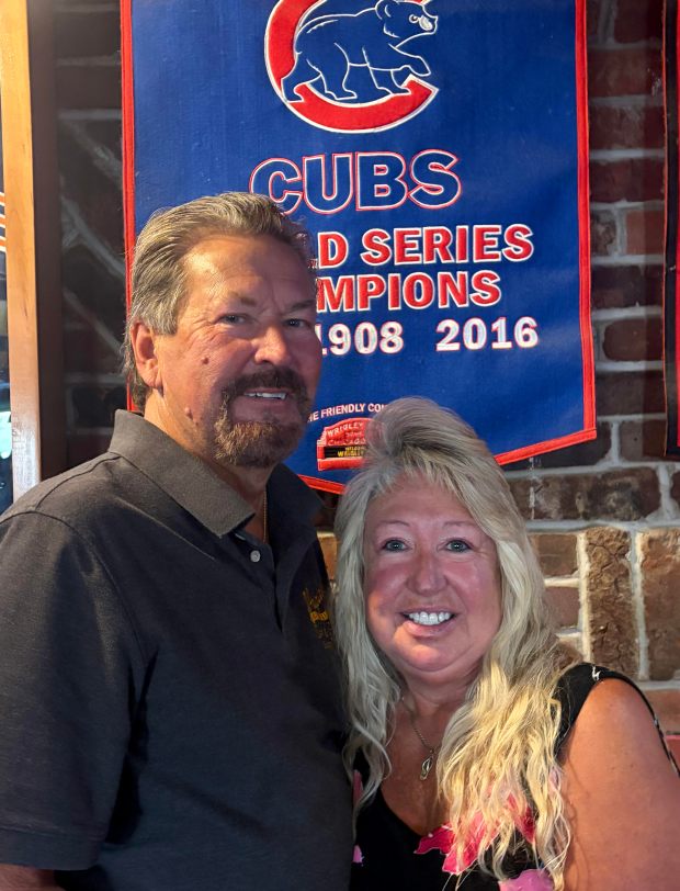 Skip and Paula Perry, longtime Cubs fans, are the owners of Wrigley's Chicago Bar and Grill in Golden. The tavern has long been a gathering place for Chicago sports fans. (Photo by Patrick Saunders/The Denver Post)