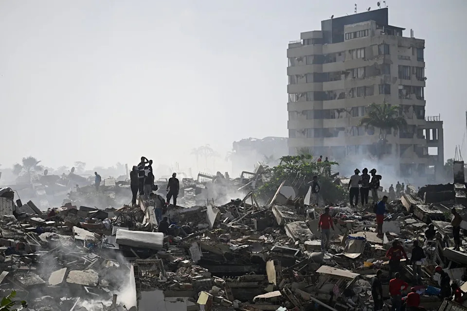 More than 40,000 people remain missing after Wednesday’s devastating quakes as emergency workers battle to rescue them from the rubble (AFP/Getty)