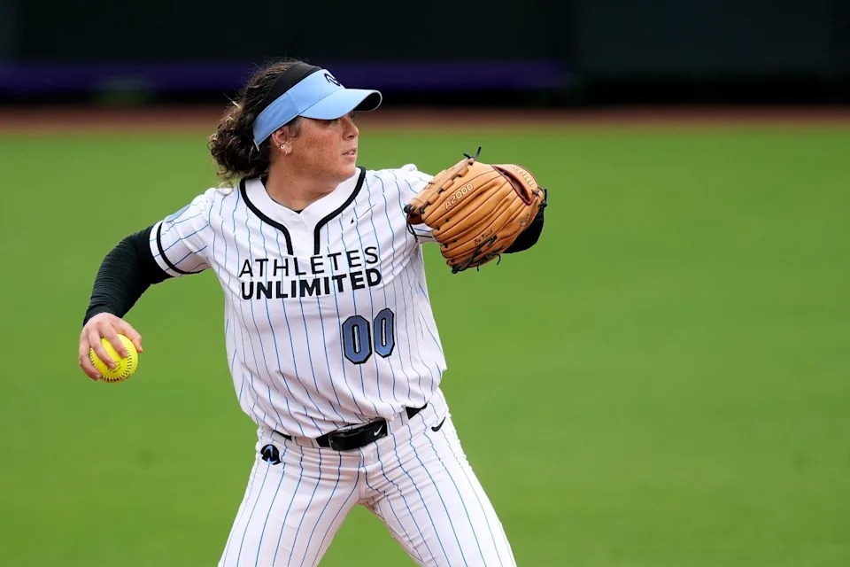 Former UCLA pitcher Rachel Garcia plays for Athletes Unlimited Team McQuillin.