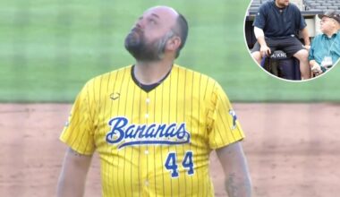 Joba Chamberlain makes emotional Savannah Bananas appearance