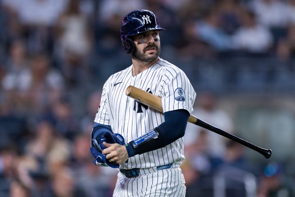 New York Yankees J.C. Escarra hitting an RBI single.