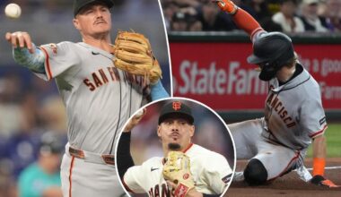 Giants use outfielder at second base after Chapman, Adames injuries