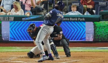 Rays’ Junior Caminero (hand) out after HBP in All-Star Game