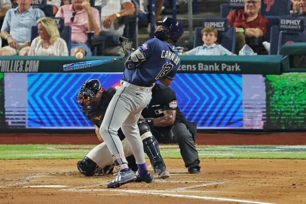 Rays’ Junior Caminero (hand) out after HBP in All-Star Game