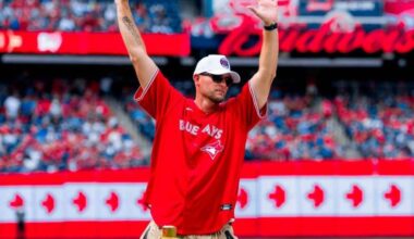 Former major leaguer and 2004 Lambrick Park graduate Michael Saunders, now a coach with the school&rsquo;s baseball and softball academy, selected the Saanich program to receive a $50,000 grant from the Jays Care Foundation. (Photo courtesy of Jays Care Foundation/Facebook)