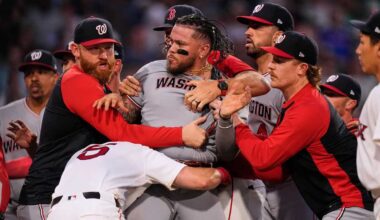Red Sox 1B Willson Contreras tossed for a 2nd straight game as benches clear against Nationals