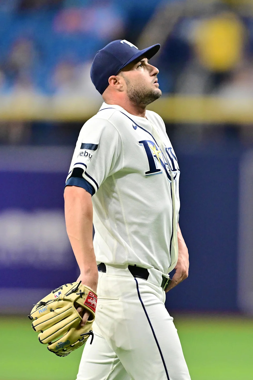 ST PETERSBURG, FLORIDA - JUNE 23: <a class="link " href="https://sports.yahoo.com/mlb/players/11398/" data-i13n="sec:content-canvas;subsec:anchor_text;elm:context_link" data-ylk="slk:Shane McClanahan;sec:content-canvas;subsec:anchor_text;elm:context_link;itc:0" data-yga="{"yLinkElement":"context_link","yModuleName":"content-canvas","yLinkText":"Shane McClanahan","ySubModuleName":"anchor_text","yHasCommerce":false}">Shane McClanahan</a> #18 of the <a class="link " href="https://sports.yahoo.com/mlb/teams/tampa-bay/" data-i13n="sec:content-canvas;subsec:anchor_text;elm:context_link" data-ylk="slk:Tampa Bay Rays;sec:content-canvas;subsec:anchor_text;elm:context_link;itc:0" data-yga="{"yLinkElement":"context_link","yModuleName":"content-canvas","yLinkText":"Tampa Bay Rays","ySubModuleName":"anchor_text","yHasCommerce":false}">Tampa Bay Rays</a> walks back to the dugout in the middle of the sixth inning against <a class="link " href="https://sports.yahoo.com/mlb/teams/kansas-city/" data-i13n="sec:content-canvas;subsec:anchor_text;elm:context_link" data-ylk="slk:the Kansas City Royals;sec:content-canvas;subsec:anchor_text;elm:context_link;itc:0" data-yga="{"yLinkElement":"context_link","yModuleName":"content-canvas","yLinkText":"the Kansas City Royals","ySubModuleName":"anchor_text","yHasCommerce":false}">the Kansas City Royals</a> at Tropicana Field on June 23, 2026 in St Petersburg, Florida. (Photo by Julio Aguilar/Getty Images) | Getty Images