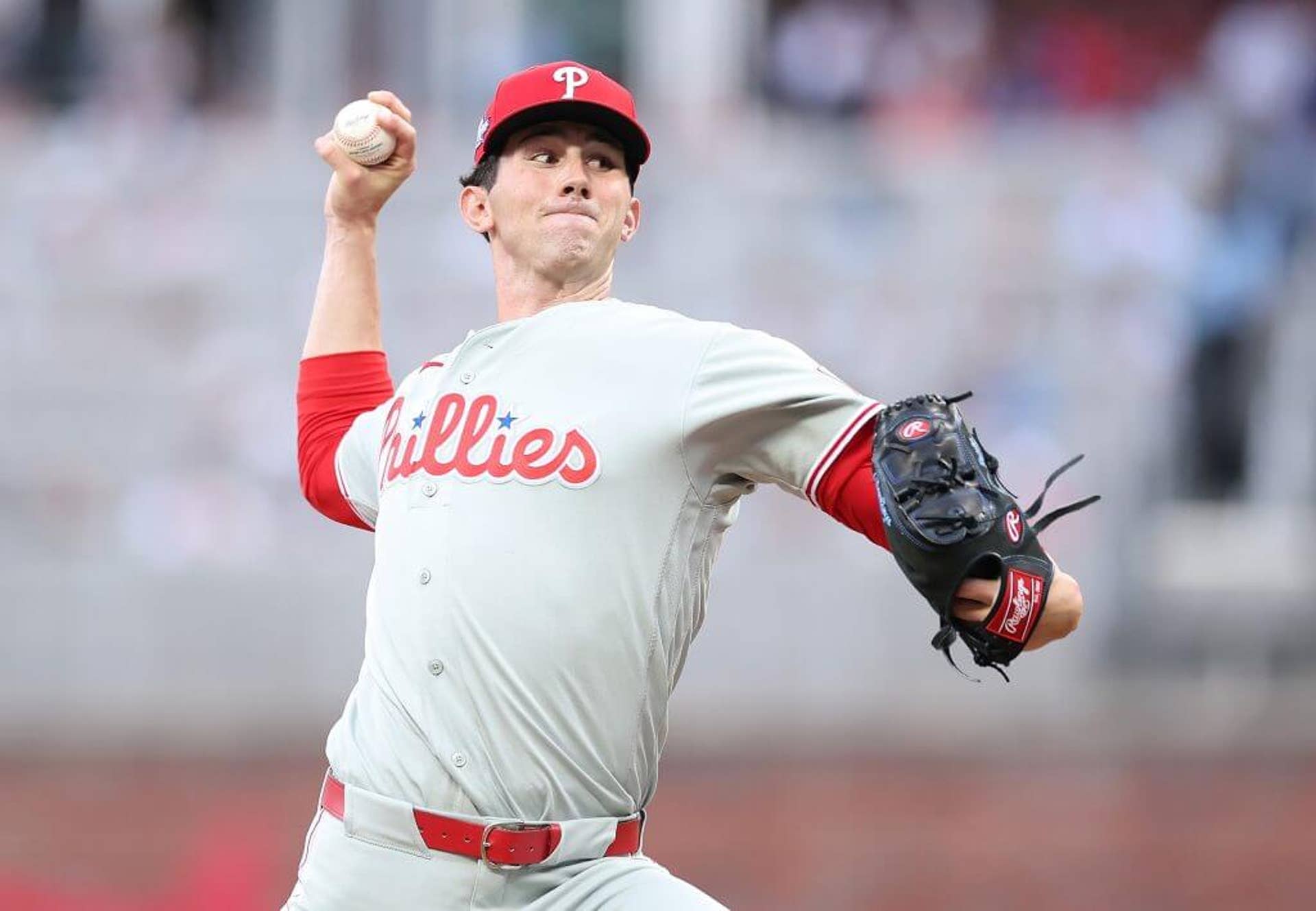 Phillies starter Andrew Painter pitches against the Braves on April 24, 2026.