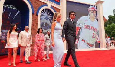 PHOTOS: Reds All-Stars Sal Stewart, Chase Burns walk red carpet in Philadelphia