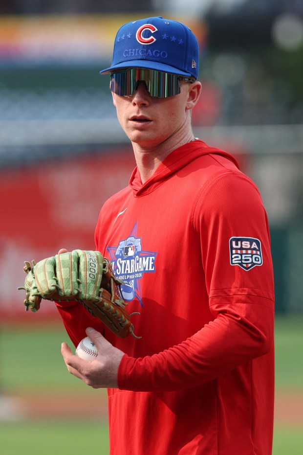 Pete Crow-Armstrong of the Chicago Cubs before the 2026 MLB All-Star Game at Citizens Bank Park on July 14, 2026, in Philadelphia. (Emilee Chinn/Getty Images)