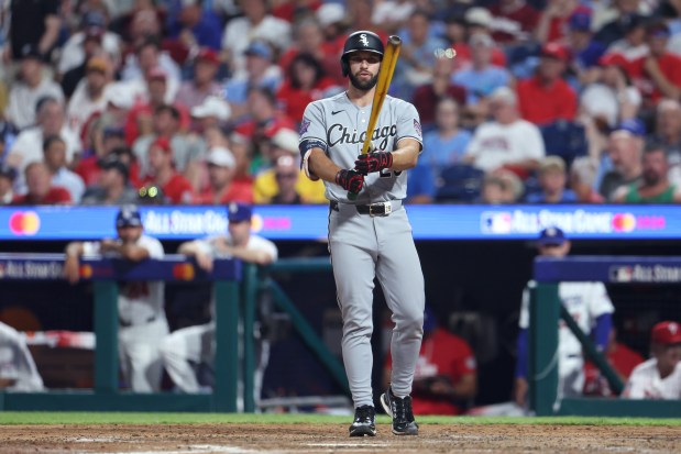 Tristan Peters #29 of the Chicago White Sox at bat during the eighth inning of the 2026 MLB All-Star Game at Citizens Bank Park on July 14, 2026 in Philadelphia, Pennsylvania. (Photo by Emilee Chinn/Getty Images)