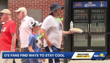 Baltimore heatwave hits Orioles game at Camden Yards