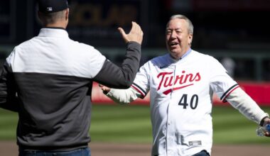 Longtime Twins TV voice Dick Bremer gets inducted to the Twins Hall of Fame Saturday at Target Field
