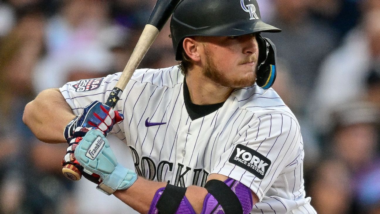Hunter Goodman scratched from Colorado Rockies' lineup