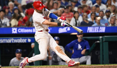 Despite defensive miscues, Trea Turner’s 200th career homer helps Phillies power past Dodgers