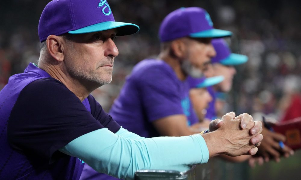 Arizona Diamondbacks manager Torey Lovullo watches his team from the dugout as they play against the Milwaukee Brewers at Chase Field in Phoenix, on July 3, 2026. Credits: Joe Rondone/The Republic / USA TODAY NETWORK via Imagn Images