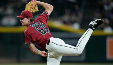 Bratt Ks 9 in 7 1-hit innings for 1st win in majors, helping Diamondbacks rout Padres 10-4