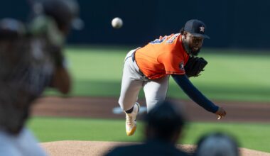 Houston Astros: Cristian Javier struggles to finish in loss to Padres