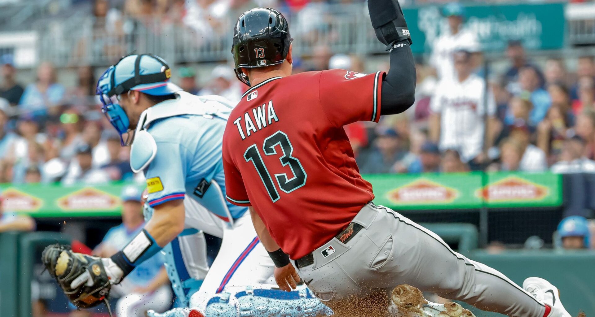 Nolan Arenado has 2 homers and 4 RBIs as the Diamondbacks rout the Braves 10-3