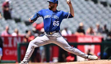 Royals LHP Noah Cameron loses no-hit bid in the 7th inning against the Angels
