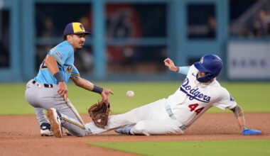 Dodgers' Andy Pages hit on left hand by a pitch, exits vs the Pirates