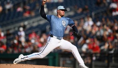Nationals' Cavalli exits game vs. Miami in 4th inning after getting hit in ankle by a grounder