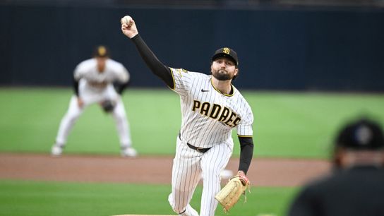 San Diego Padres pitcher Casey Mize (32) delivers during the first inning against the Milwaukee Brewers at Petco Park.