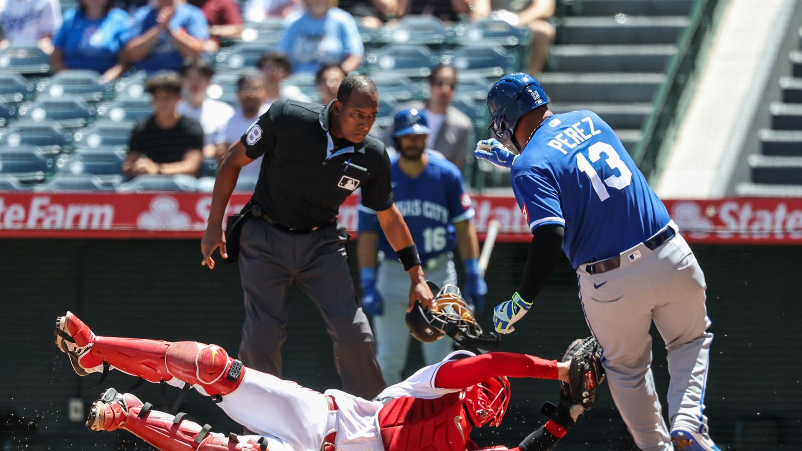 Angels narrowly avoid no-hitter in shutout loss to Royals