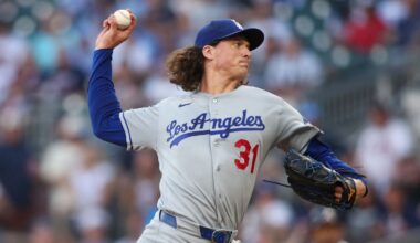 Dodgers fall late to Braves after Glasnow's return