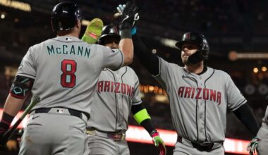 First-pitch homer, 2 other long balls send Diamondbacks past Giants