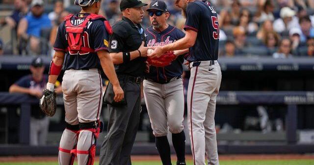 Braves ace Chris Sale ejected by umpire Dan Merzel before start of game against Yankees | National Sports