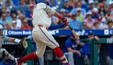 Schwarber hits 2 HRs, Hill delivers RBI single in 12th inning as Phillies beat Blue Jays 7-6 | National Sports