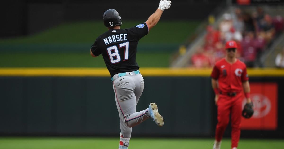 Marsee and Mack homer in the Marlins' 8-4 victory over the Reds | Associated Press